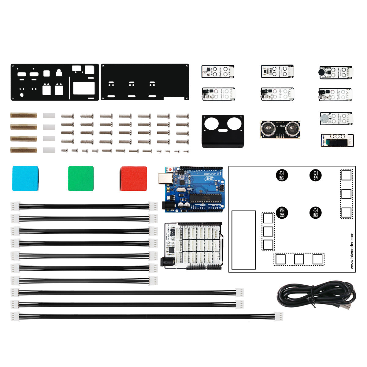 Hiwonder xArm UNO Robotic Arm with Arduino Secondary Development Sensor Kit